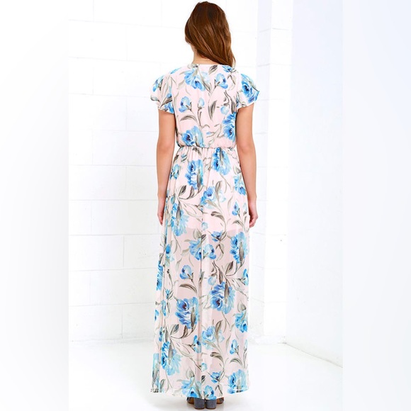 Lulu's Where Wildflowers Grow Peach Maxi Dress - Picture 4 of 8